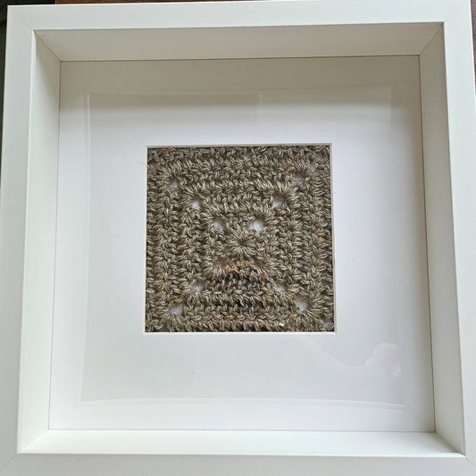 Framed Hair Crochet Swatch - Display how you recycle hair!