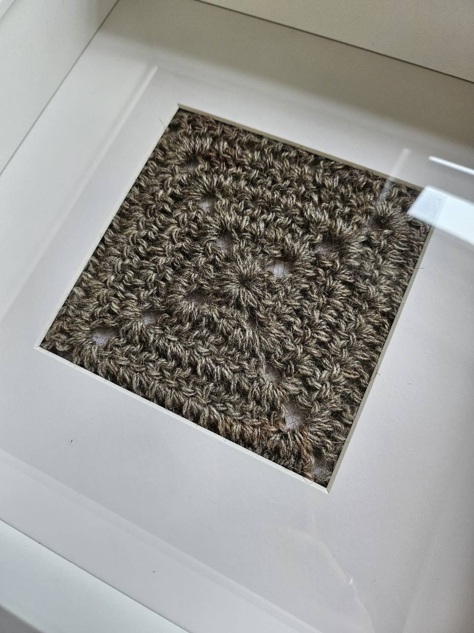 Framed Hair Crochet Swatch - Display how you recycle hair!